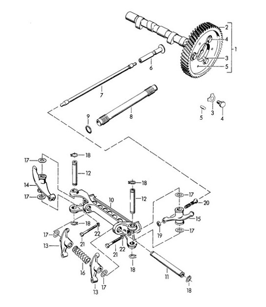 Diagram 103-020 Porsche Cayman T 718 2.0L PDK (300 ch) Moteur