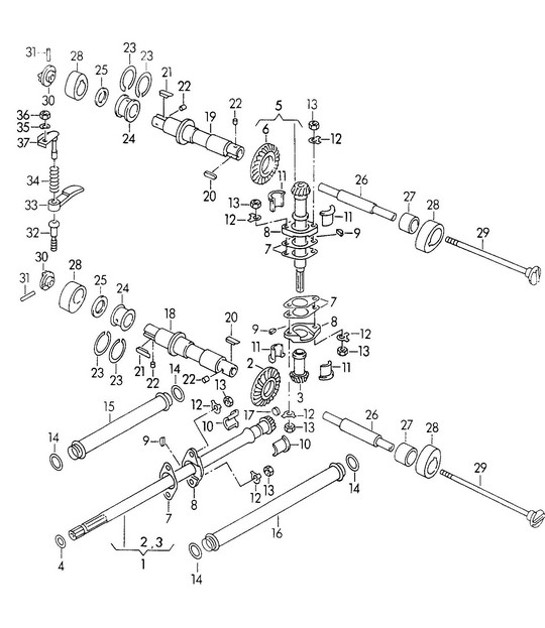 Diagram 103-032 Porsche 993 (911) GT2 1994-97 Engine