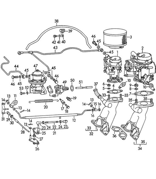 Diagram 107-005 Porsche Cayenne Turbo S V8 4.8L Petrol 550HP Engine