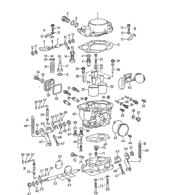 Diagram 107-025 Porsche 991 Carrera 4 3.0L (370 ch) Moteur