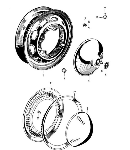 Diagram 601-000 Porsche Cayenne S 4.5L V8 2003>> Räder, Bremsen
