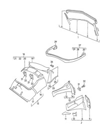 Carrosserie / Interieurbekleding (Model: CABRIO) 356 / 356 A 1950-1959