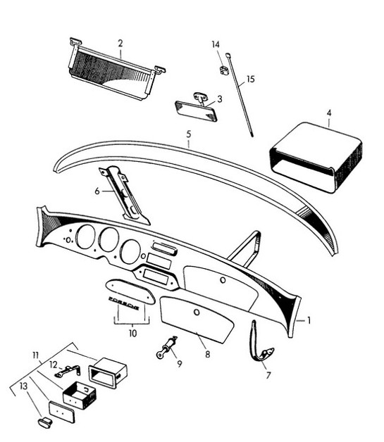 Diagram 809-005 Porsche 356 (1950-1965) Body