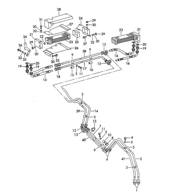 Diagram 104-025 Porsche 911 1978-1989 3.3L Turbo (930) Engine