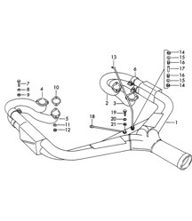 Uitlaatsysteem / Sportversie (Model: CARRERA, 587/2) 356B / 356C 1960-1965