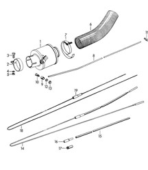 Caoutchouc / Alimentation en air de chauffage 356B / 356C 1960-1965 Caoutchouc / Alimentation en air de chauffage 356B / 356C 1960-1965