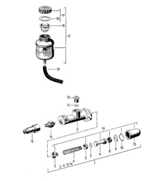 Cilindro principale del freno / Serbatoio del liquido dei freni 356C 1960-1965