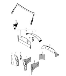 Revestimiento interior (modelo: CABRIO HARDTOP COUPE -KARMANN- ROADSTER) 356B / 356C 1960-1965