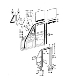 Deurruitframe / Zijruit / Deurruitglas (Model: COUPE -REUTTER- CARRERA GT) 356B / 356C  Deurruitframe / Zijruit / Deurruitglas (Model: COUPE -REUTTER- CARRERA GT) 356B / 356C