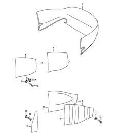 Rivestimenti / Equipaggiamento interno (Modello: CABRIO HARDTOP) 356B / 356C 1960-65