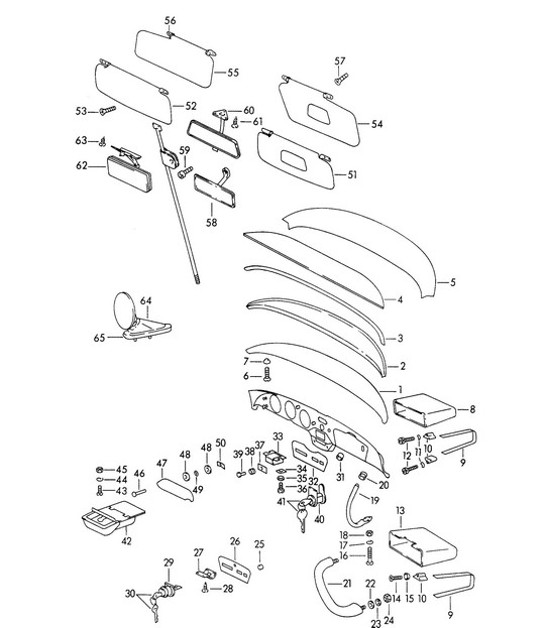 Diagram 809-000 Porsche Boxster S 986 3.2L 1999-02 Body