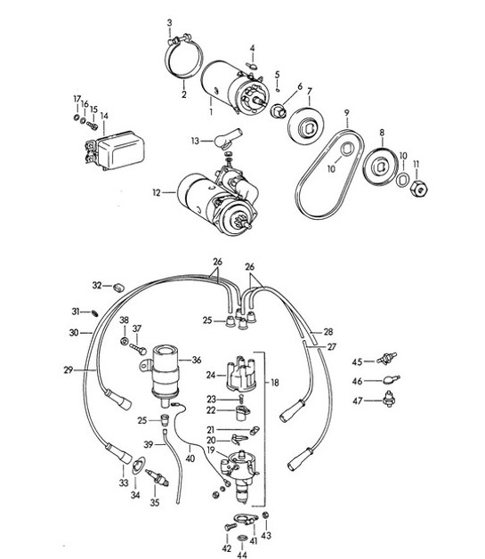 Diagram 901-000 Porsche 944 2.7L 8V 1988-89 