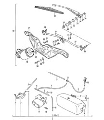 Sistema lavaparabrisas / Sistema limpiaparabrisas 356 B-T6 / 356 C 1960-65