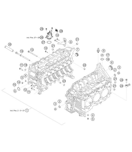 Diagram 1.1-02 Porsche Cayman 718C (982C) 2017>> Engine