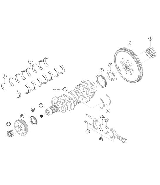 Diagram 1.1-03 Porsche Cayman 718C (982C) 2017>> Engine