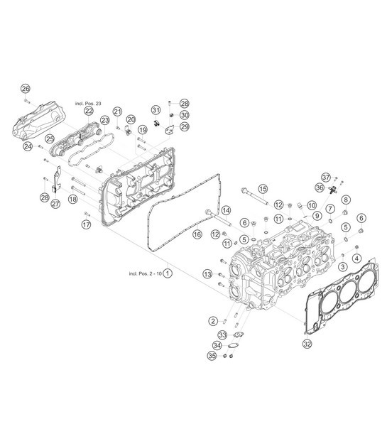 Diagram 1.1-05 Porsche Cayenne 3.2L V6 2003>> Engine