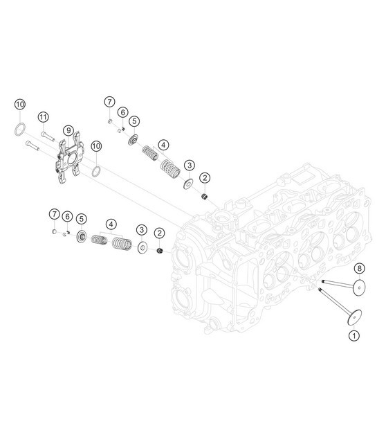 Diagram 1.1-07 Porsche Cayenne S 4.5L V8 2003>> Engine