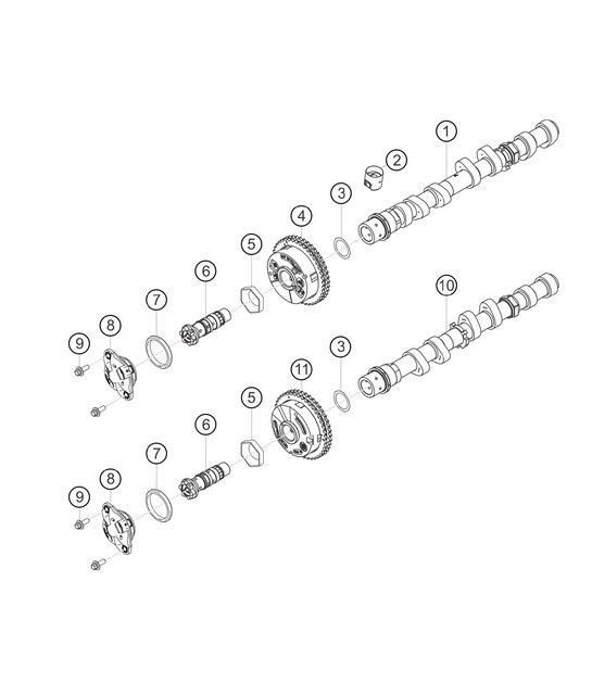 Diagram 1.1-08 Porsche Cayman S / R 3.4L 987C MKII 2009-12 Engine