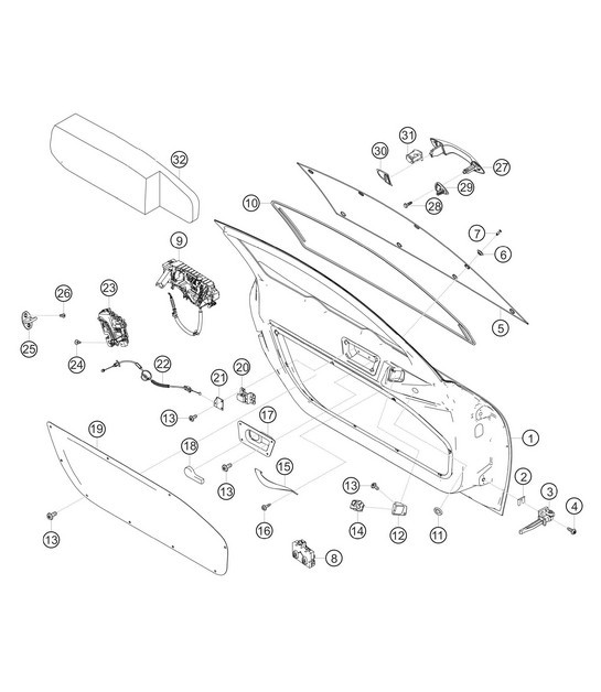 Diagram 8.8-21 Porsche Cayman 987C/981C (2005-2016) Carrozzeria