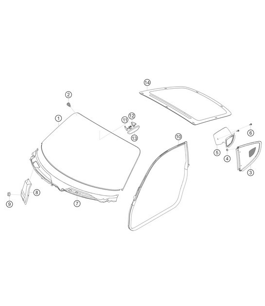 Diagram 8.8-23 Porsche 993 (911) RS 1994-97 Carrosserie