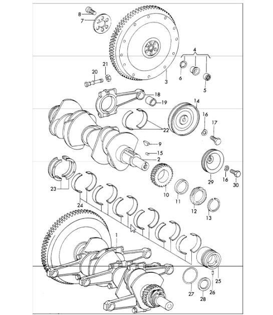 Diagram 102-00 Porsche Cayenne Turbo V8 4.8L Petrol 500HP Engine