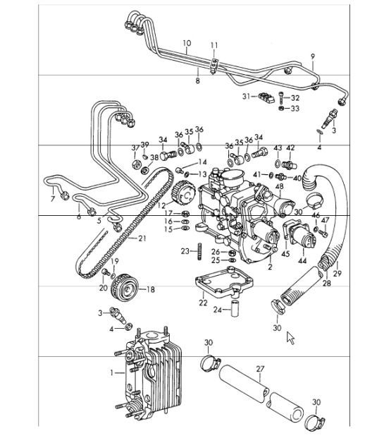 Diagram 107-20 Porsche 996 GT2 2001-05 Motor