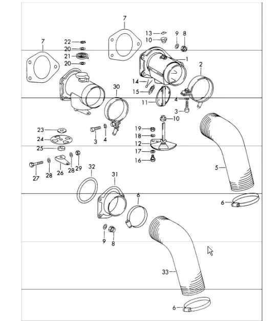 Diagram 202-00 Porsche Cayenne S 4.5L V8 2003>> Kraftstoffsystem, Abgassystem