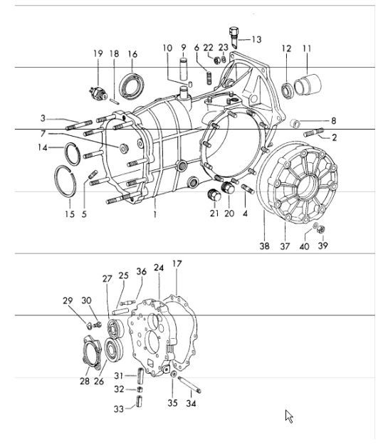 Diagram 307-00 Porsche 996 GT3RS 2003-04 Übertragung