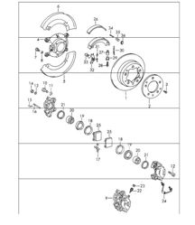 Freno de disco trasero 911 HASTA 1968 Freno de disco trasero 911 HASTA 1968