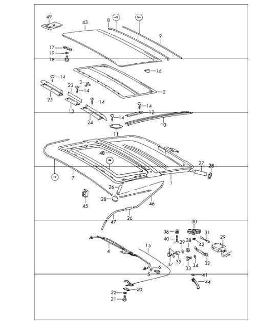 Diagram 811-00 Porsche Boxster 25 ans 718 4.0L Manual (400 ch) Carrosserie
