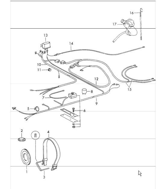 Diagram 813-95 Porsche Cayenne S V6 3.0L Hybrid 380PS Karosserie