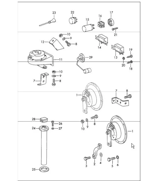 Diagram 903-15 Porsche 996 C2 3.6L 09/01-2005 Elektrische apparatuur
