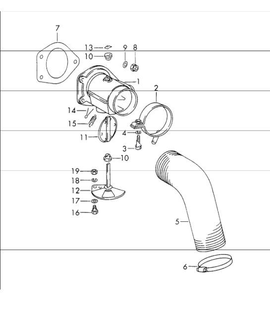 Diagram 202-00 Porsche 996 C4 3.6L 09/01-2005 Fuel System, Exhaust System