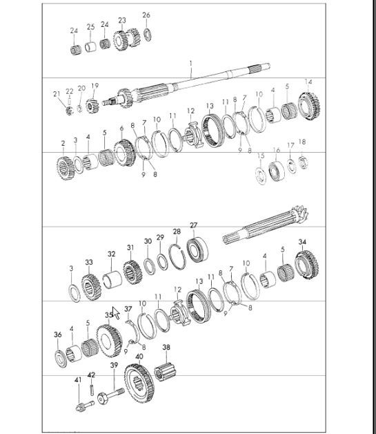 Diagram 303-25 Porsche Cayenne 3.2L V6 2003>> Transmission