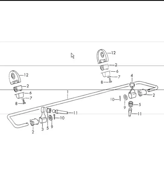 Diagram 502-00 Porsche 911/912 (1965-1989) Essieu arrière