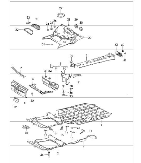 Diagram 801-10 Porsche 993 (911) C4 1994-97 Body