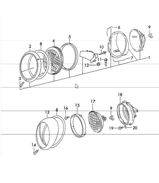 Diagram 905-00 Porsche 993 (911) C4 1994-97 Electrical equipment