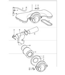 Air cleaner regulator housing Model 911/83 1974-77 (not for COUPE/TARGA) Air cleaner regulator housing Model 911/83 1974-77 (not for COUPE/TARGA)