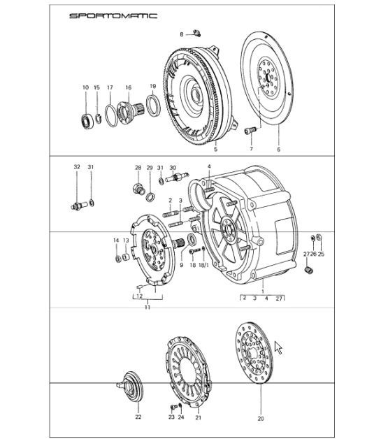 Diagram 307-05 Porsche 911 1978-1989 3.3L Turbo (930) Transmission
