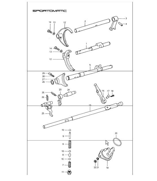 Diagram 310-00 Porsche 997 MKII Turbo 2009>> Transmission