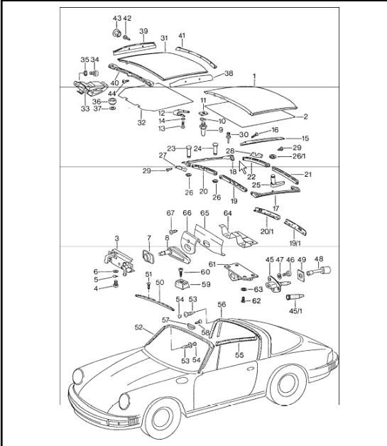 Diagram 811-05 Porsche 911 1975-1977 3.0L Turbo (930) Body