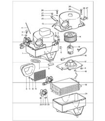 Air conditioner, evaporator, evaporator housing, accessories 911 1974-77 Air conditioner, evaporator, evaporator housing, accessories 911 1974-77