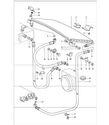 Air conditioner condenser lines rear 911 1974-77 Air conditioner condenser lines rear 911 1974-77
