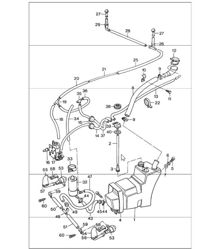 Windscreen washer system together with headlight washer system 911 1974-77 Windscreen washer system together with headlight washer system 911 1974-77