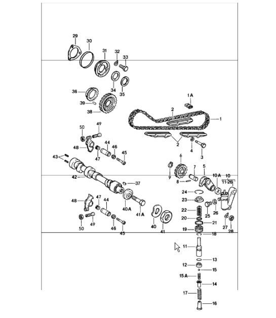 Diagram 103-10 Porsche Cayenne Turbo / Turbo S 4.8L 2007>> Engine