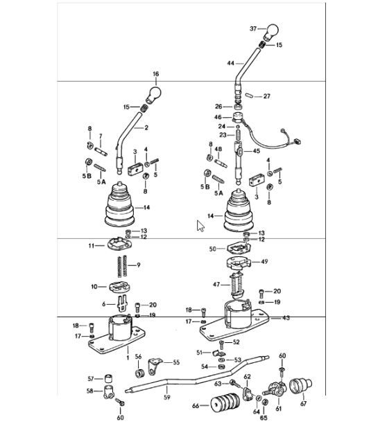 Diagram 701-00 Porsche 卡宴 3.2L V6 2003 年>> 手柄系统、踏板组 