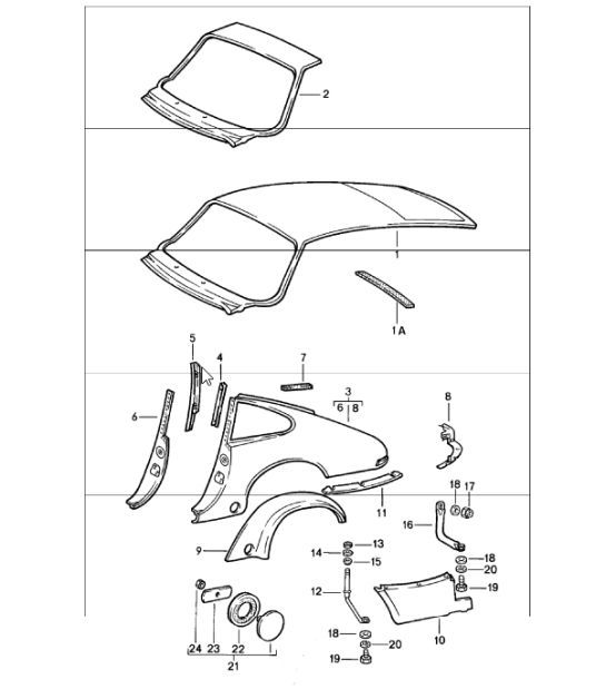 Diagram 801-35 Porsche Cayman S 3.4L 987C 2005-08 Body