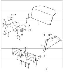 interior equipment rear 911 1978-83 CABRIO interior equipment rear 911 1978-83 CABRIO