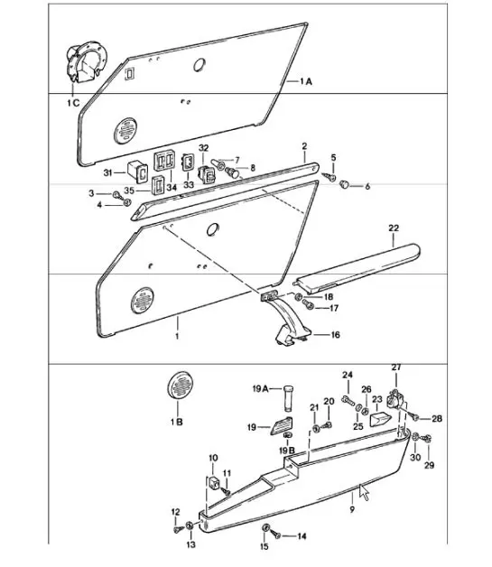 Diagram 807-10 Porsche Cayman 2.7L 987C 2006-2008 Carrosserie