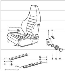 asiento deportivo completo 911 1981 EN ADELANTE